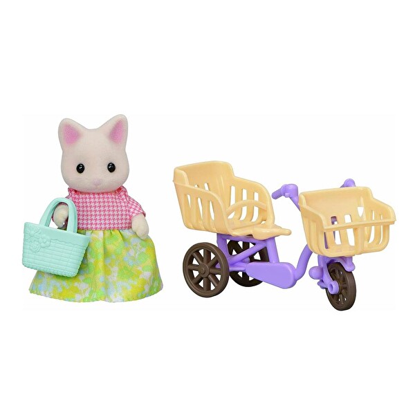 Sylvanian Families Çiçekli Kedi Anne ve Bisiklet 5680