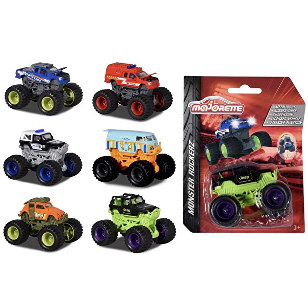 Majorette Monster Rockerz Metal Diecast Jeep Wrangler 212057255