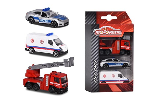 Majorette S.O.S Acil Müdahale Araçları Metal Diecast 3'lü Paket 212057261
