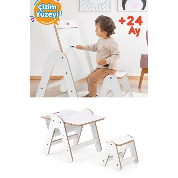 Mamatoyz Massam Beyaz Mdf Aktivite Masası