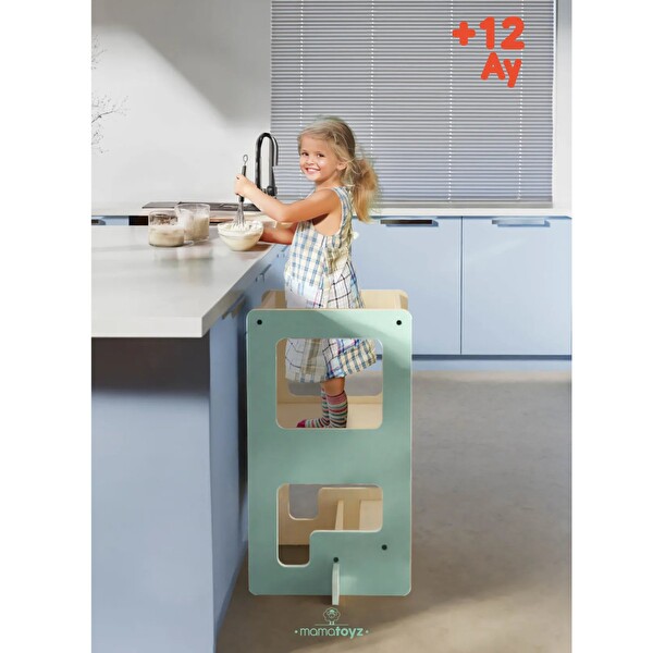 Mamatoyz Flip Mint 3'ü 1 Arada Öğrenme Kulesi - Aktivite Masası - Yazı Tahtası