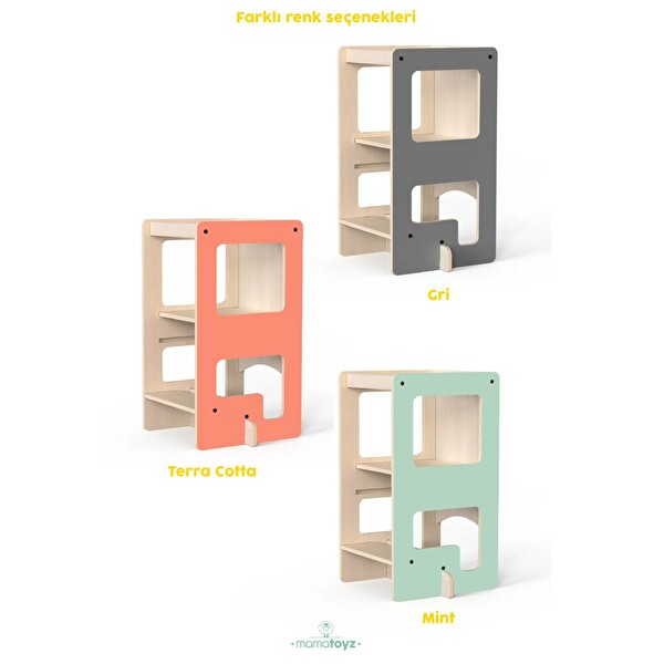 Mamatoyz Flip Mint 3'ü 1 Arada Öğrenme Kulesi - Aktivite Masası - Yazı Tahtası