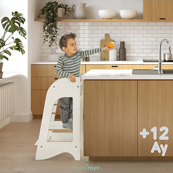 Mamatoyz Öğrenme Kulesi Beyaz - MDF 07KM