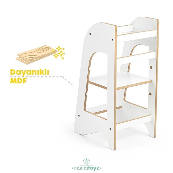 Mamatoyz Öğrenme Kulesi Beyaz - MDF 07KM