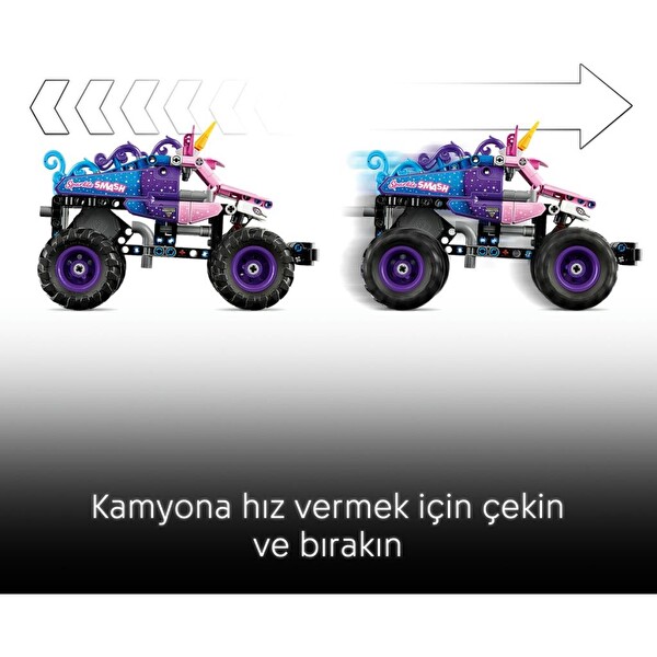 LEGO Technic Monster Jam Sparkle Smash Çek-Bırak Blok Oyuncak 42220
