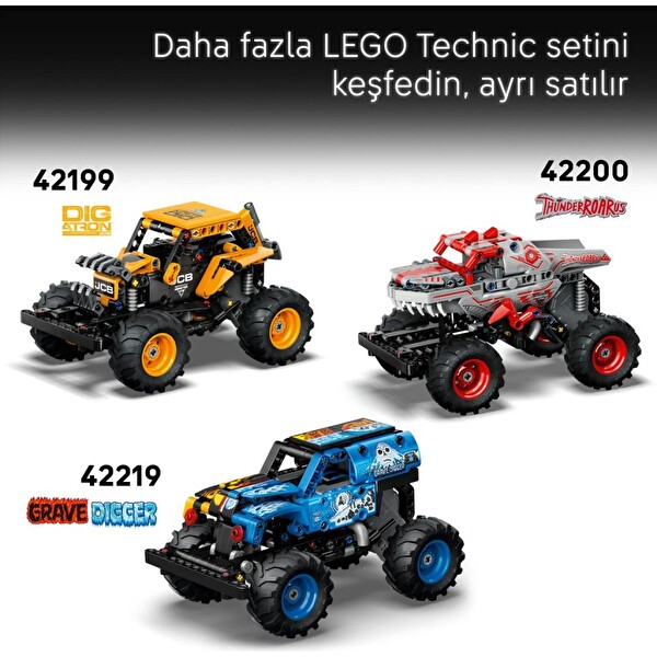 LEGO Technic Monster Jam Sparkle Smash Çek-Bırak Blok Oyuncak 42220