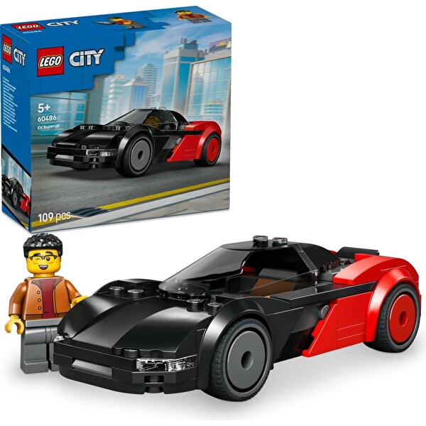LEGO City Elektrikli Süper Araba Yapım Seti 60486