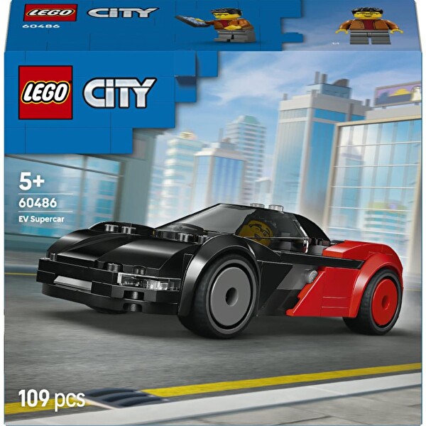 LEGO City Elektrikli Süper Araba Yapım Seti 60486