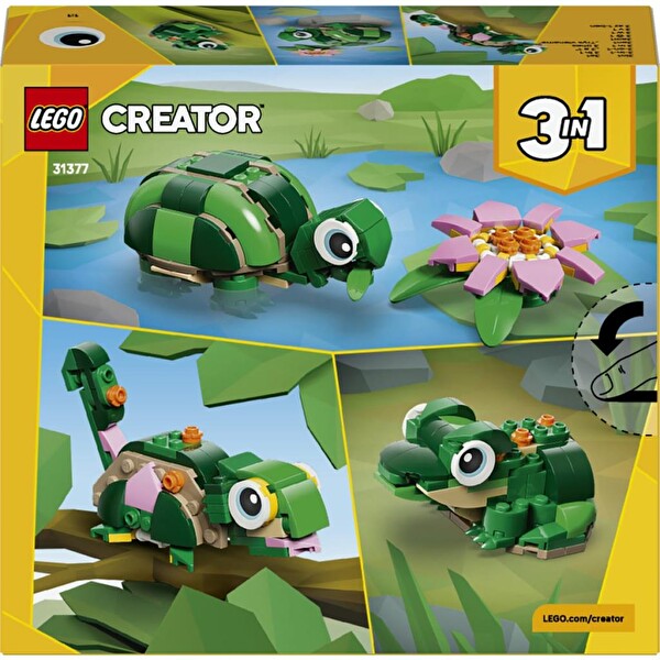 LEGO Creator 3'ü 1 Arada Kaplumbağa İle Nilüfer Çiçeği 31377