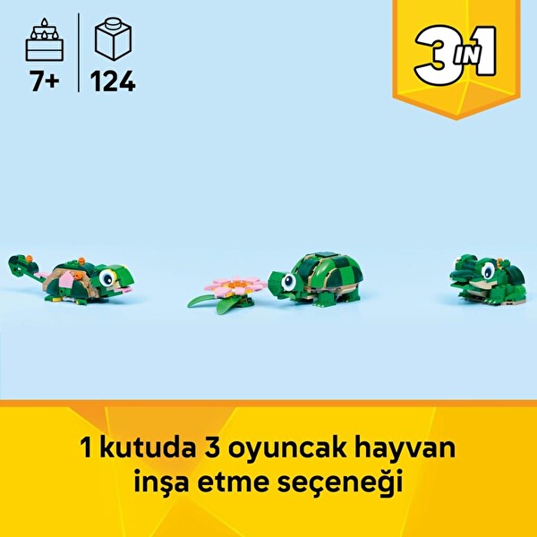 LEGO Creator 3'ü 1 Arada Kaplumbağa İle Nilüfer Çiçeği 31377
