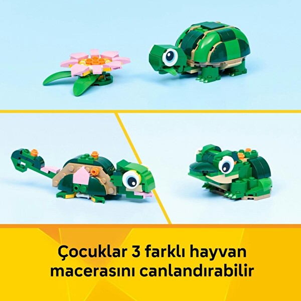 LEGO Creator 3'ü 1 Arada Kaplumbağa İle Nilüfer Çiçeği 31377