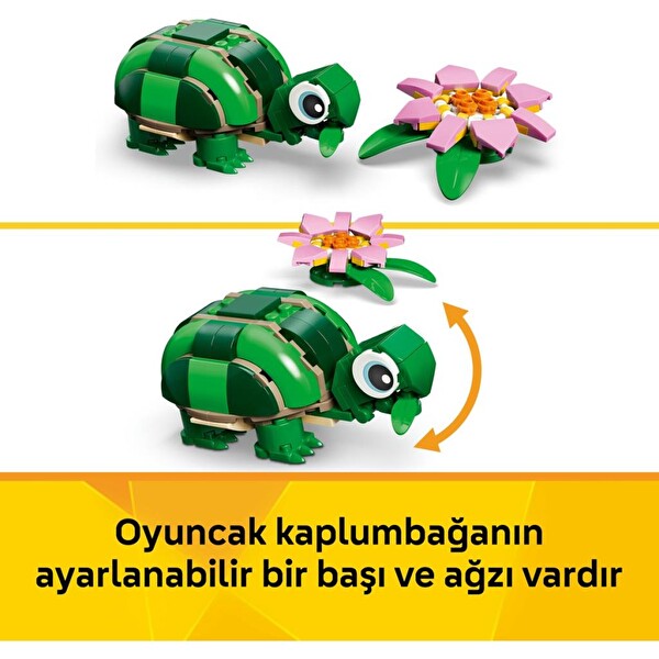 LEGO Creator 3'ü 1 Arada Kaplumbağa İle Nilüfer Çiçeği 31377