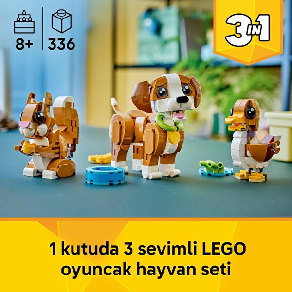 LEGO Creator 3'ü 1 Arada Sevimli Hayvanlar Oyunbaz Yavru Köpek 31382
