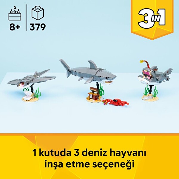 LEGO Creator Acımasız Köpek Balığı İle Hazine Sandığı 31381