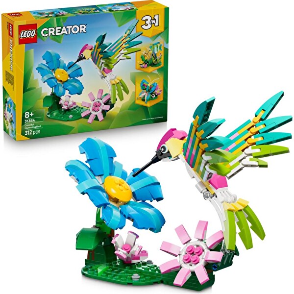 LEGO Creator 3'ü 1 Arada Vahşi Hayvanlar Renkli Sinek Kuşu 31384