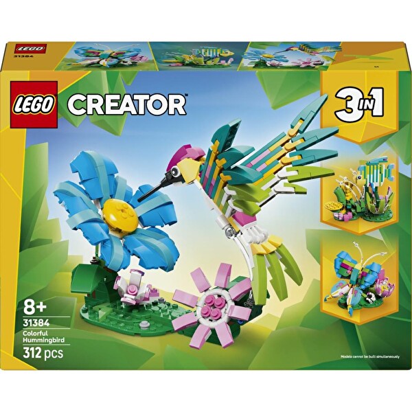 LEGO Creator 3'ü 1 Arada Vahşi Hayvanlar Renkli Sinek Kuşu 31384