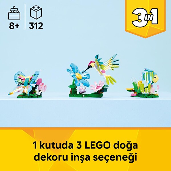 LEGO Creator 3'ü 1 Arada Vahşi Hayvanlar Renkli Sinek Kuşu 31384