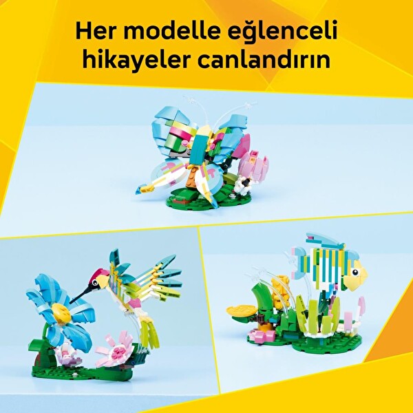 LEGO Creator 3'ü 1 Arada Vahşi Hayvanlar Renkli Sinek Kuşu 31384