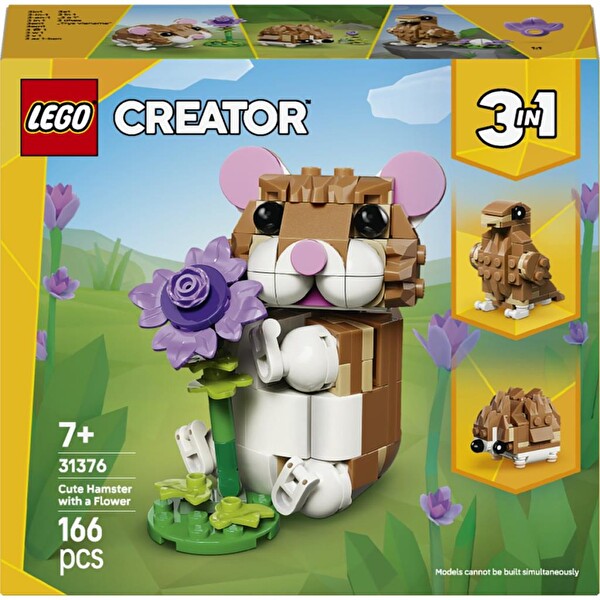 LEGO Creator 3'ü 1 Arada Sevimli Hamster İle Çiçek Blok Oyuncak LG31376
