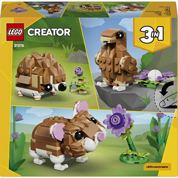 LEGO Creator 3'ü 1 Arada Sevimli Hamster İle Çiçek Blok Oyuncak LG31376