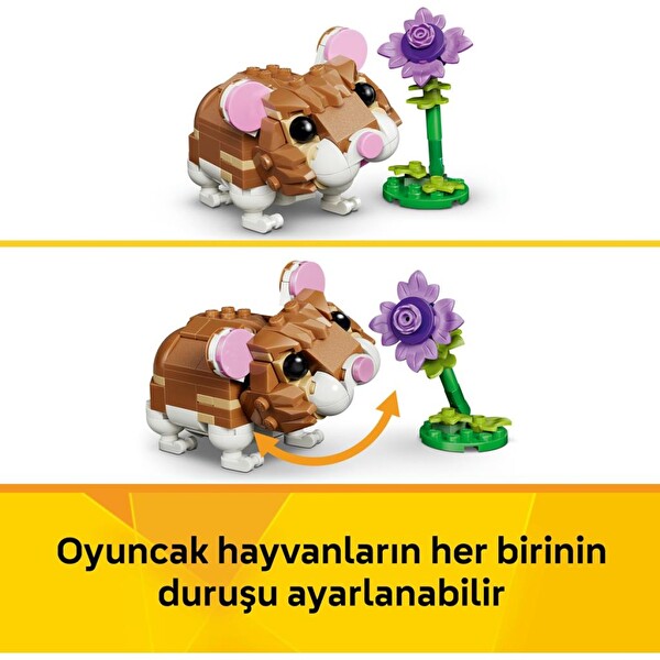 LEGO Creator 3'ü 1 Arada Sevimli Hamster İle Çiçek Blok Oyuncak LG31376