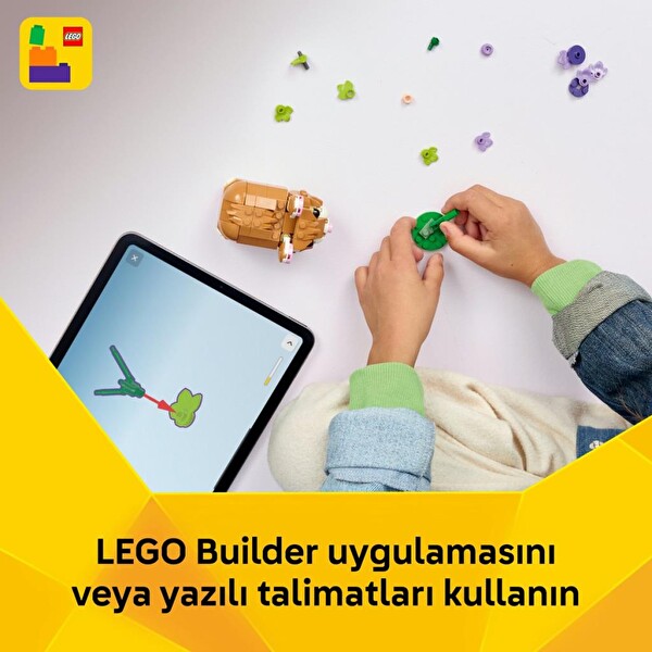 LEGO Creator 3'ü 1 Arada Sevimli Hamster İle Çiçek Blok Oyuncak LG31376