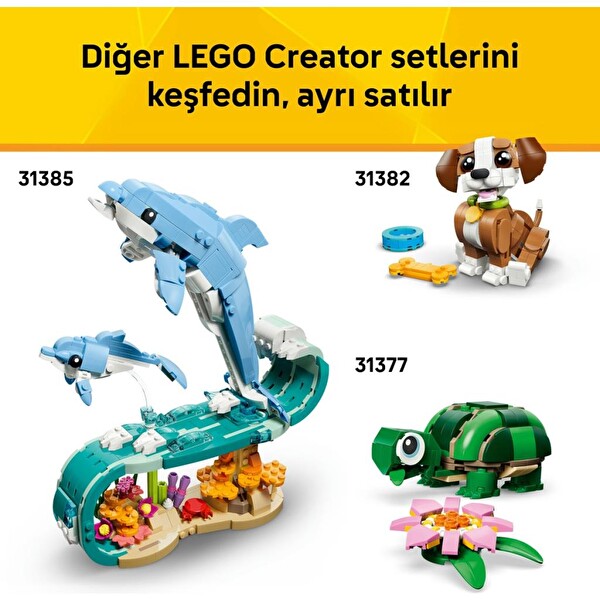 LEGO Creator 3'ü 1 Arada Sevimli Hamster İle Çiçek Blok Oyuncak LG31376