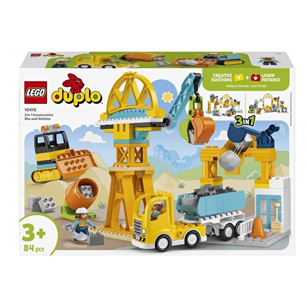 LEGO Duplo 3’ü 1 Arada İnşaat Sahası ve Araçları 10476