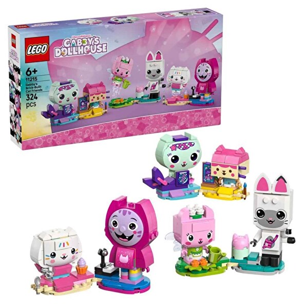 LEGO Gabby's Dollhouse Gabby'nin Parçalarla İnşa Edilen Kedi Arkadaşları 11215