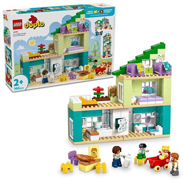 LEGO Duplo 3’ü 1 Arada Figürlü Modern Aile Evi 10470