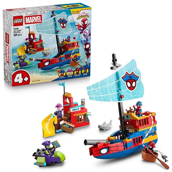 LEGO Marvel Spidey ve İnanılmaz Arkadaşları Spidey Takımı Korsan Gemisi 11208