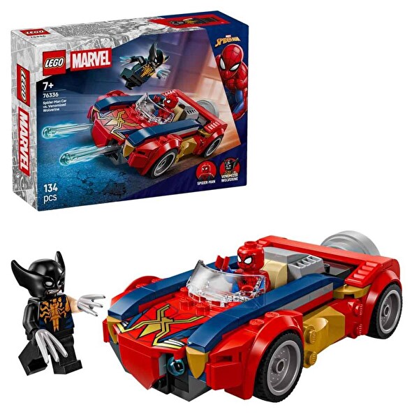 LEGO Marvel Örümcek Adam Arabası Venomlaşmış Wolverine’e Karşı 76336