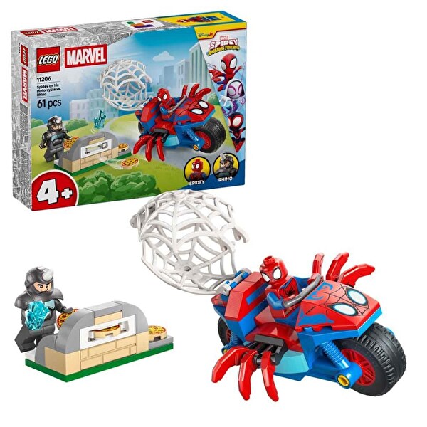 LEGO Marvel Spidey Ve İnanılmaz Arkadaşları Motosikletli Spidey Rhinoya Karşı 11206