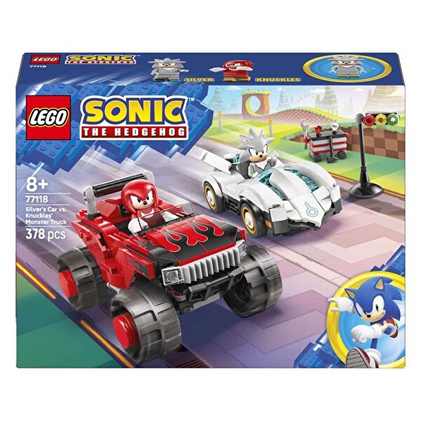 LEGO Sonic The Hedgehog Silver'ın Arabası Knuckles'ın Canavar Kamyonuna Karşı 77118
