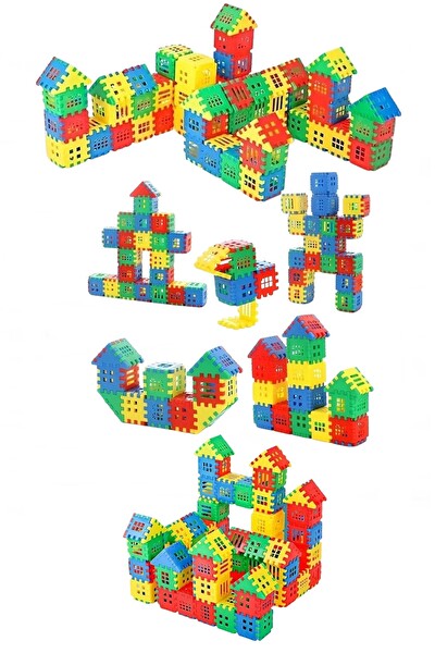 Rovexa 128 Parça Yapı Oyuncak Puzzle Blok 3D Tasarım Yeteneğini Geliştiren Eğlenceli Bilişsel Yapı Taşları