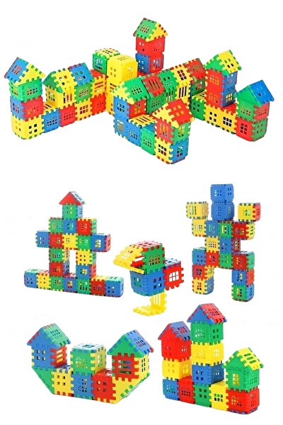 Rovexa 128 Parça Yapı Oyuncak Puzzle Blok 3D Tasarım Yeteneğini Geliştiren Eğlenceli Bilişsel Yapı Taşları