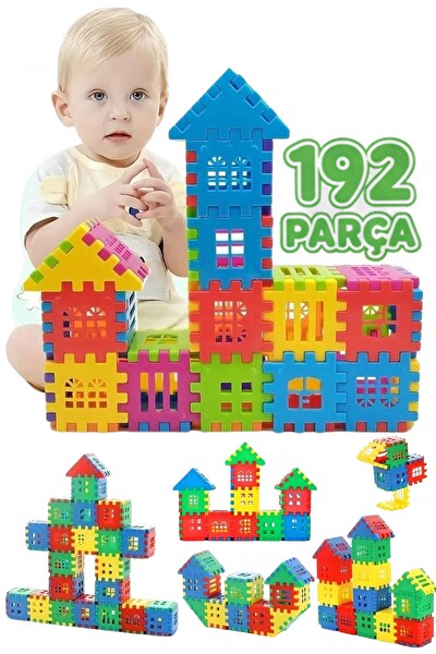 Rovexa 192 Parça Yapı Oyuncak Puzzle Blok 3D Tasarım Yeteneğini Geliştiren Eğlenceli Bilişsel Yapı Taşları