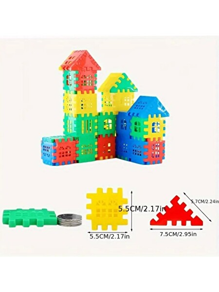 Rovexa Puzzle City 3d Yapı Ve Tasarım Blokları 64 Parça Yapı Oyuncak Puzzle Blok Set Eğlenceli Oyuncak