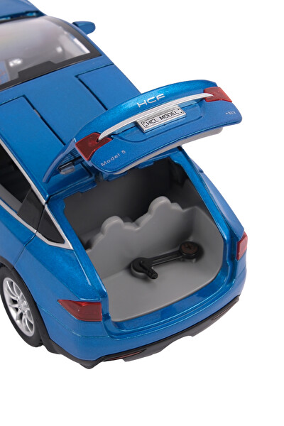 Vardem Kutulu 1:22 Sesli Ve Işıklı Buharlı Araba Mavi HCL-511