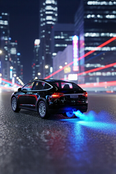 Vardem Kutulu 1:22 Sesli Ve Işıklı Buharlı Araba Siyah HCL-511