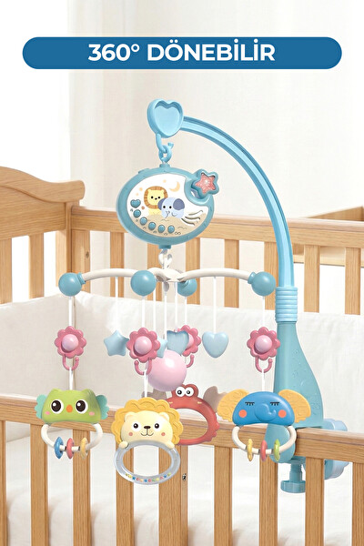 Vardem BIB-698-84 Işıklı Müzikli Kumandalı Bebek Dönencesi - Mavi