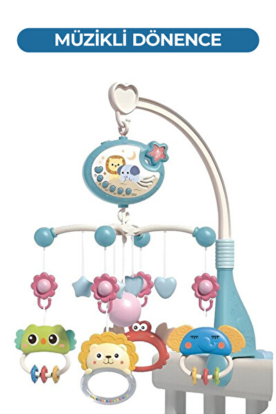 Vardem BIB-698-84 Işıklı Müzikli Kumandalı Bebek Dönencesi - Mavi