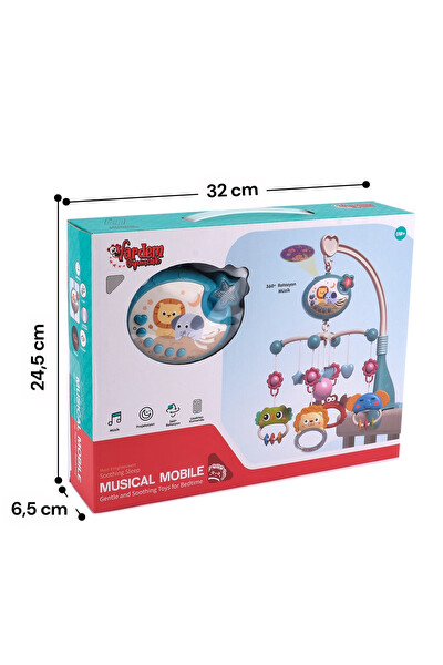 Vardem BIB-698-84 Işıklı Müzikli Kumandalı Bebek Dönencesi - Mavi