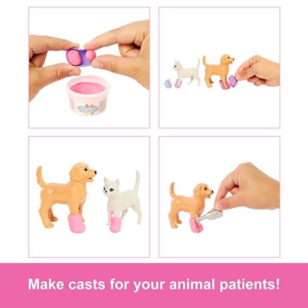 Barbie'nin Veteriner Kliniği Bebek ve Aksesuarları JFX93
