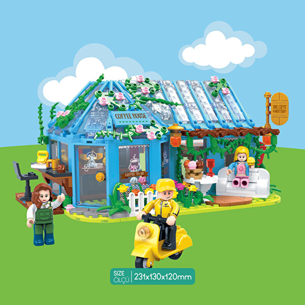 Ogi Mogi Toys Kahve Evi 642 Parça Yapı Seti Eğitici Blok Oyuncak