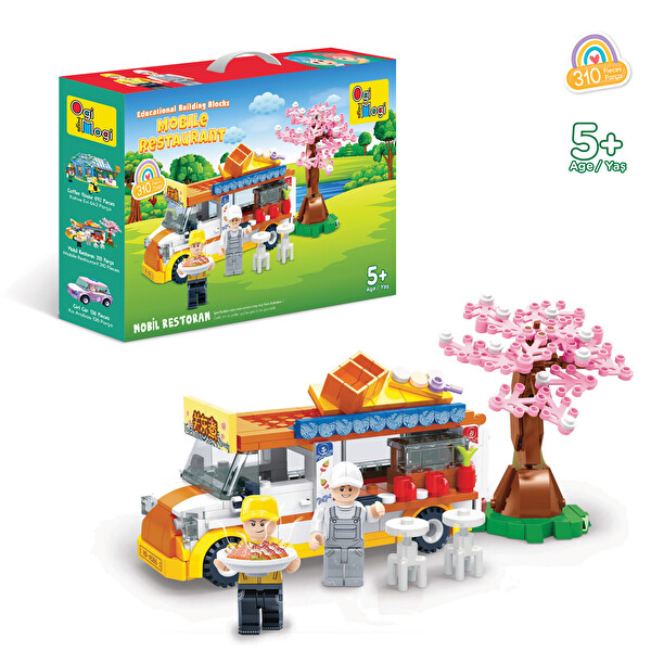 Ogi Mogi Toys Mobil Restoran 310 Parça Yapı Seti Eğitici Blok Oyuncak