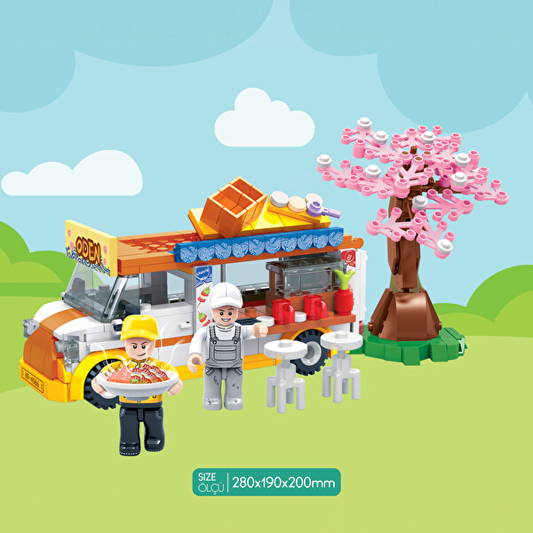 Ogi Mogi Toys Mobil Restoran 310 Parça Yapı Seti Eğitici Blok Oyuncak