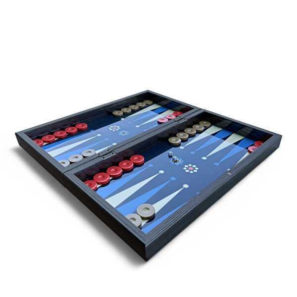 Biggdesign Yıldız Tavla Çizilmez Zeminli Mıknatıslı MDF Kasa 2 Kat Vernikli