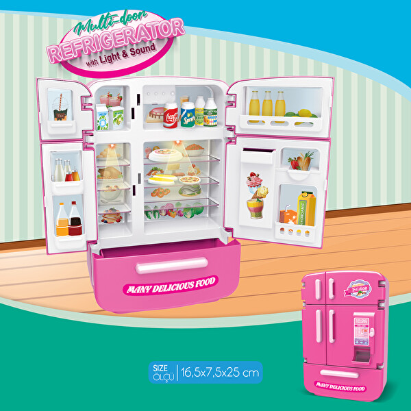 Ogi Mogi Toys Işıklı ve Sesli Çok Kapılı Buzdolabı