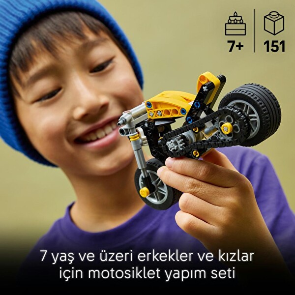 LEGO Technic Sarı Motosiklet 42225